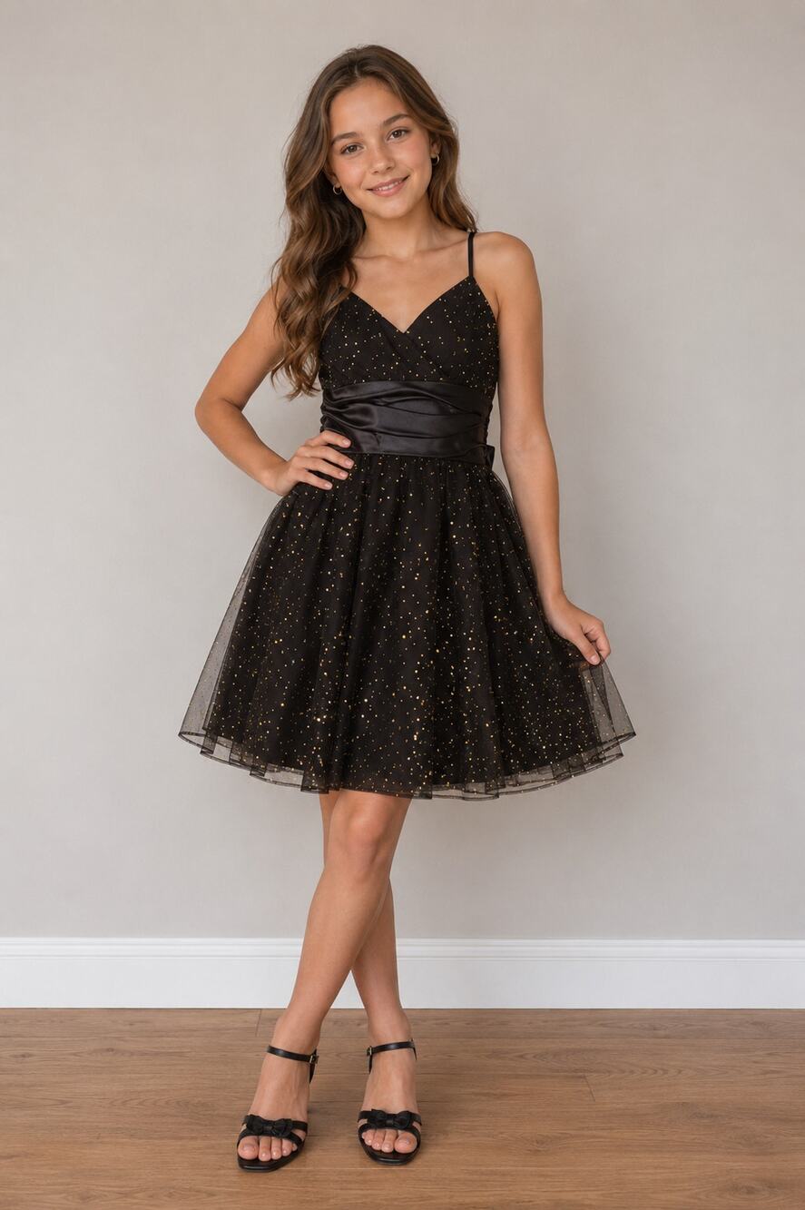 City Triangles Women's Brown Glitter Tulle Fit & Flare Party Dress Size 3